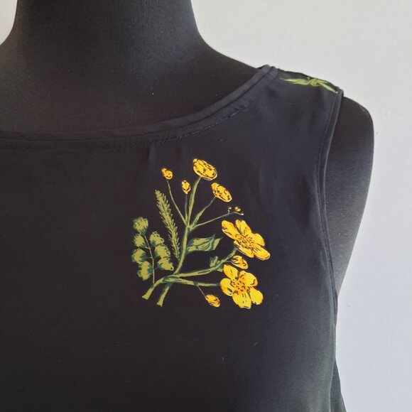 H&M Black Sheer Overlay Floral Top - Picture 4 of 5